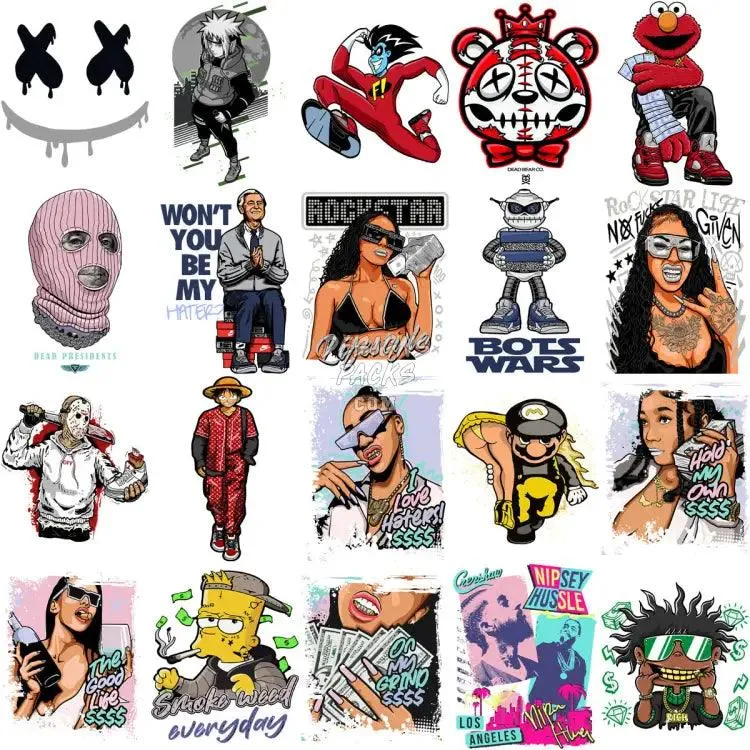 199 Streetwear Mixed Designs Bundle PNG