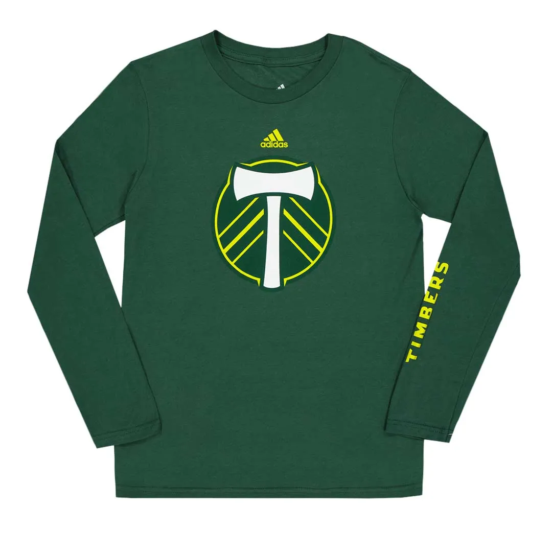 adidas - Kids' (Junior) Portland Timbers Long Sleeve T-Shirt (R8TDH3EPT)