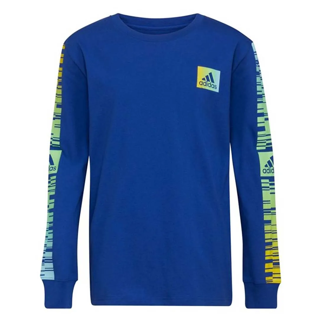 adidas - Kids' (Youth) Barcode Small Logo Long Sleeve T-Shirt (GA8128)