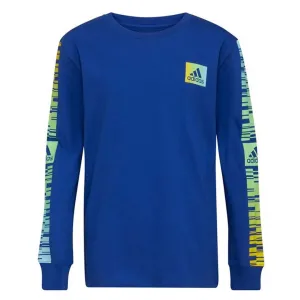 adidas - Kids' (Youth) Barcode Small Logo Long Sleeve T-Shirt (GA8128)