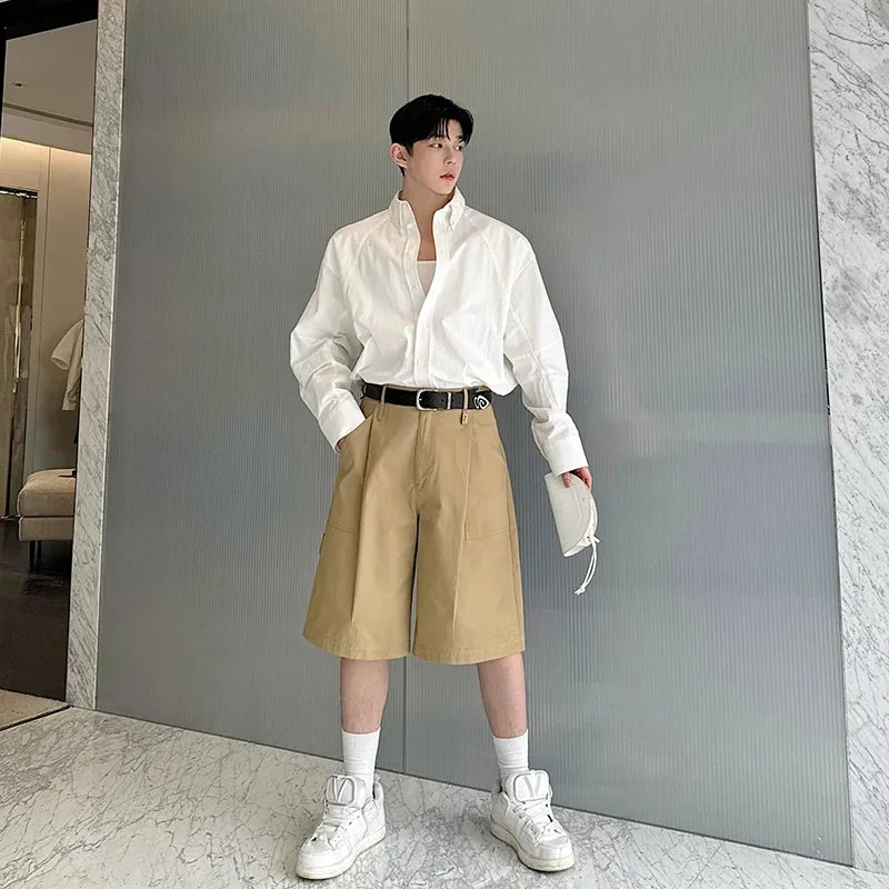 Aidase Men's Oversize Japanese Korean Streetwear Fashion Loose Casual Long Sleeve White Shirts Women Cardigan Coat Blouses for Men