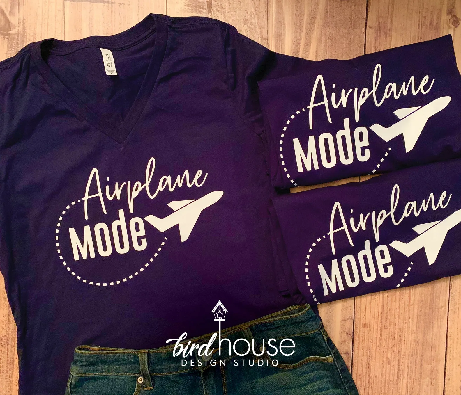 Airplane Mode Vacation Shirt, Cute Group Matching Travel Shirts, Custom Tees, Any Color