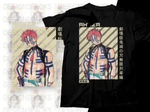 Akaza Striped Pattern Anime Manga Style Png Digital Download