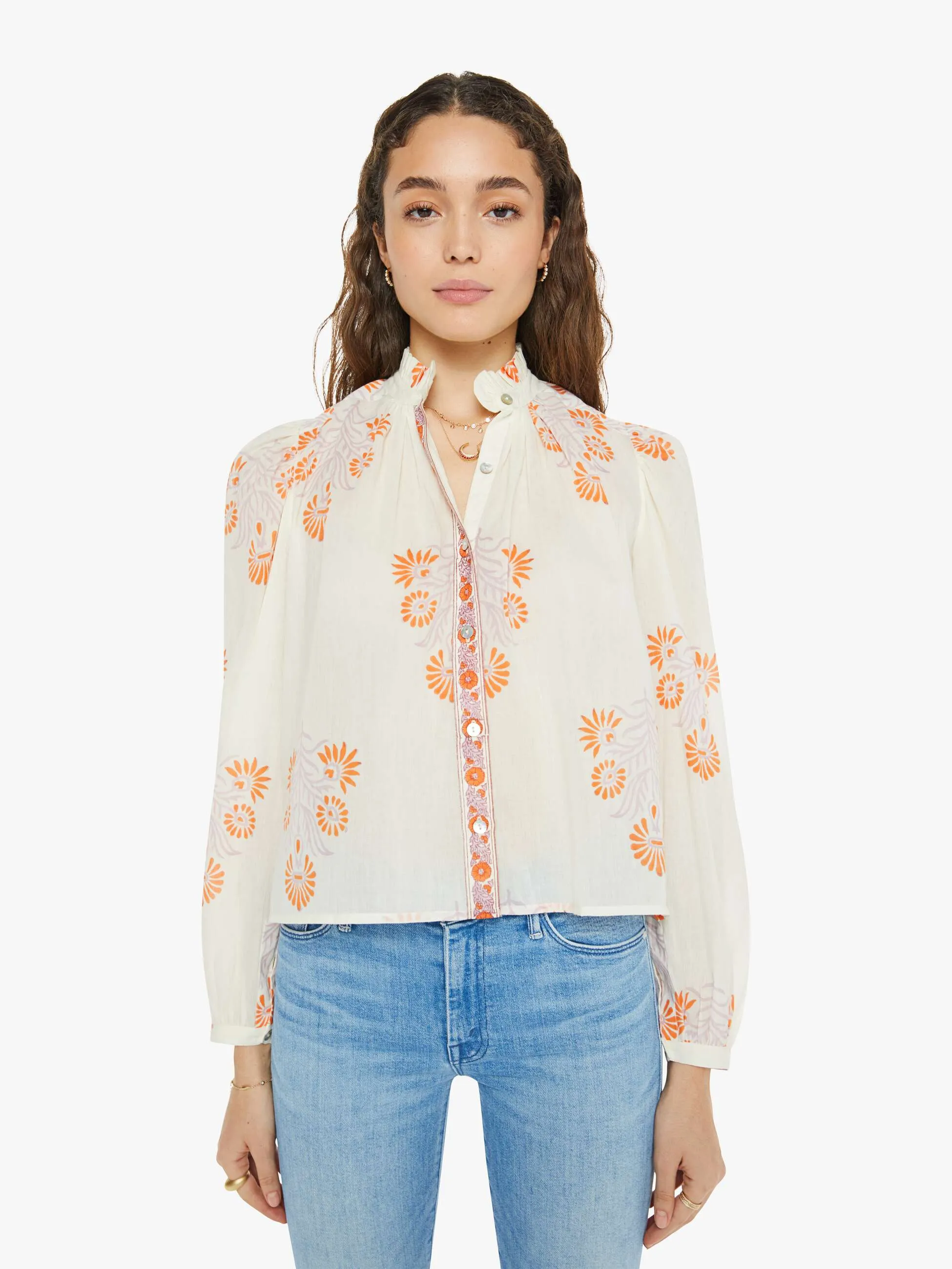 Alix Of Bohemia Ana Shirt - Papaya Aster