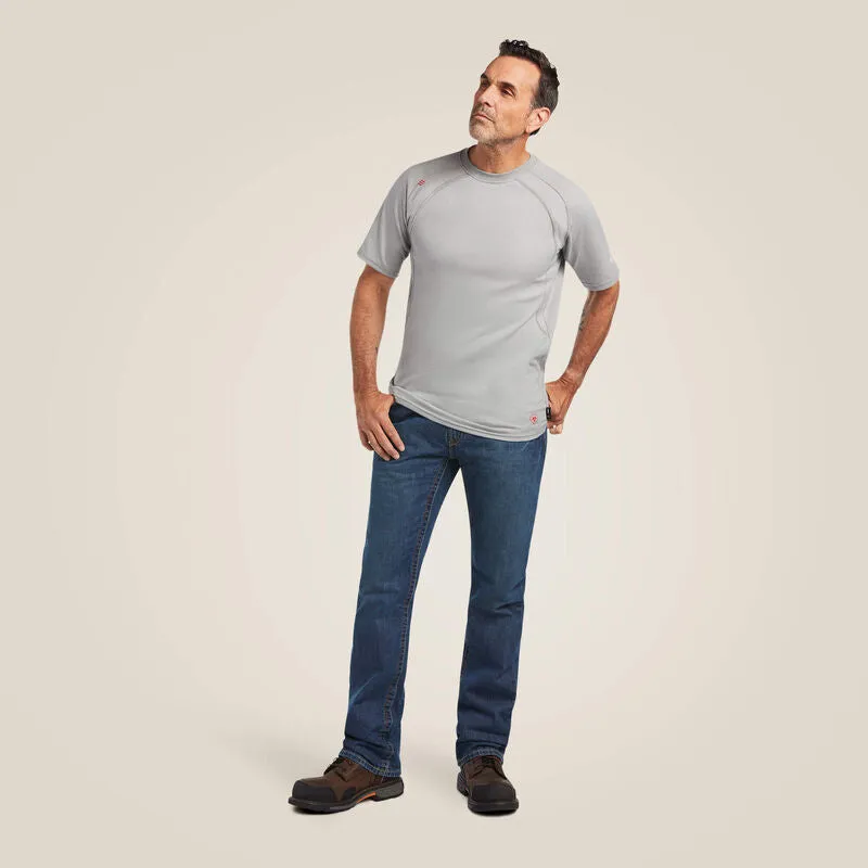 Ariat Men's Flame Resistant Work Crew T-Shirt in Silver Fox