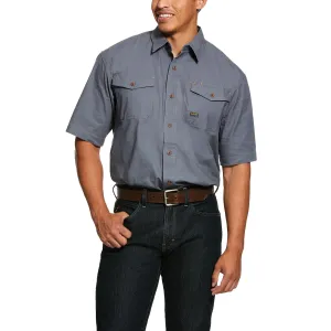 Ariat Men's Rebar Made Tough DuraStretch Work Shirt - Steel