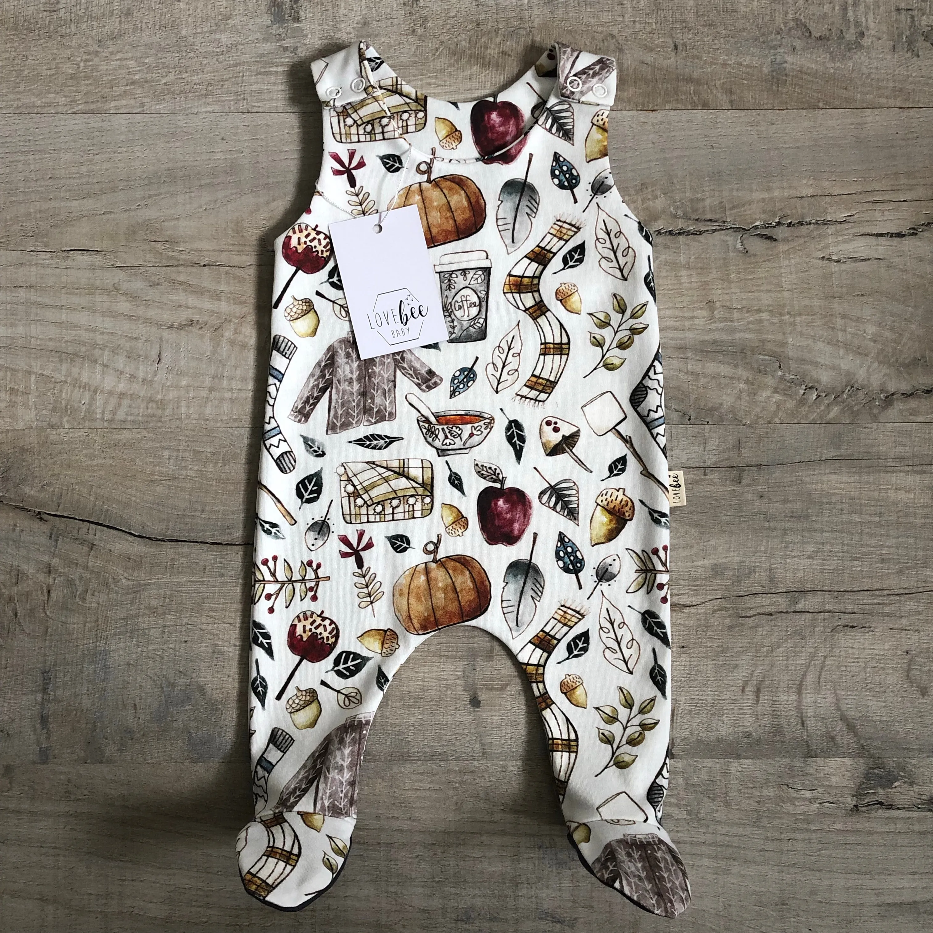 Autumn Spice Footed Romper | Ready To Post