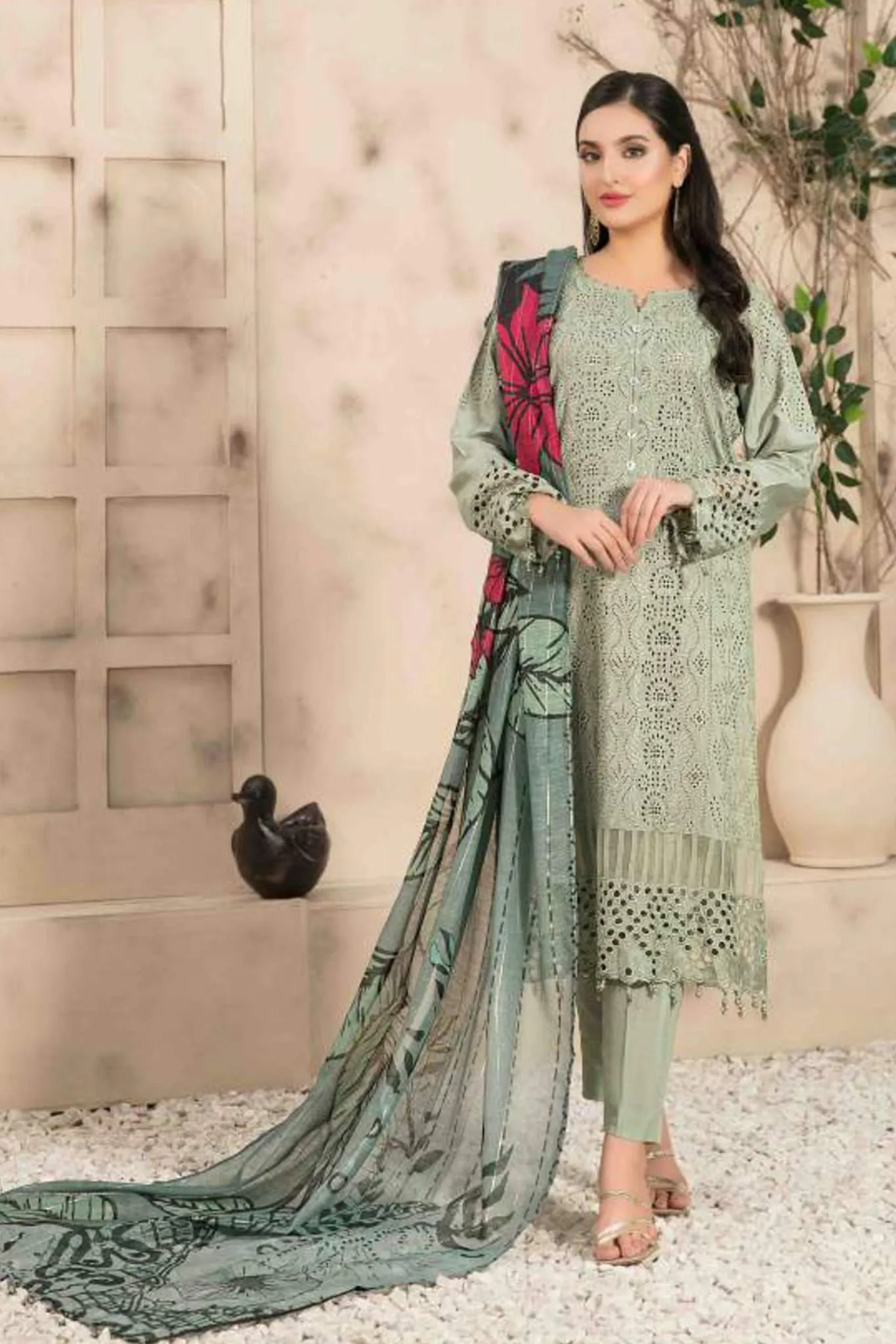 Ayra by Tawakkal Stitched 3 Piece Viscose Shiffli Collection'2022-A-7576