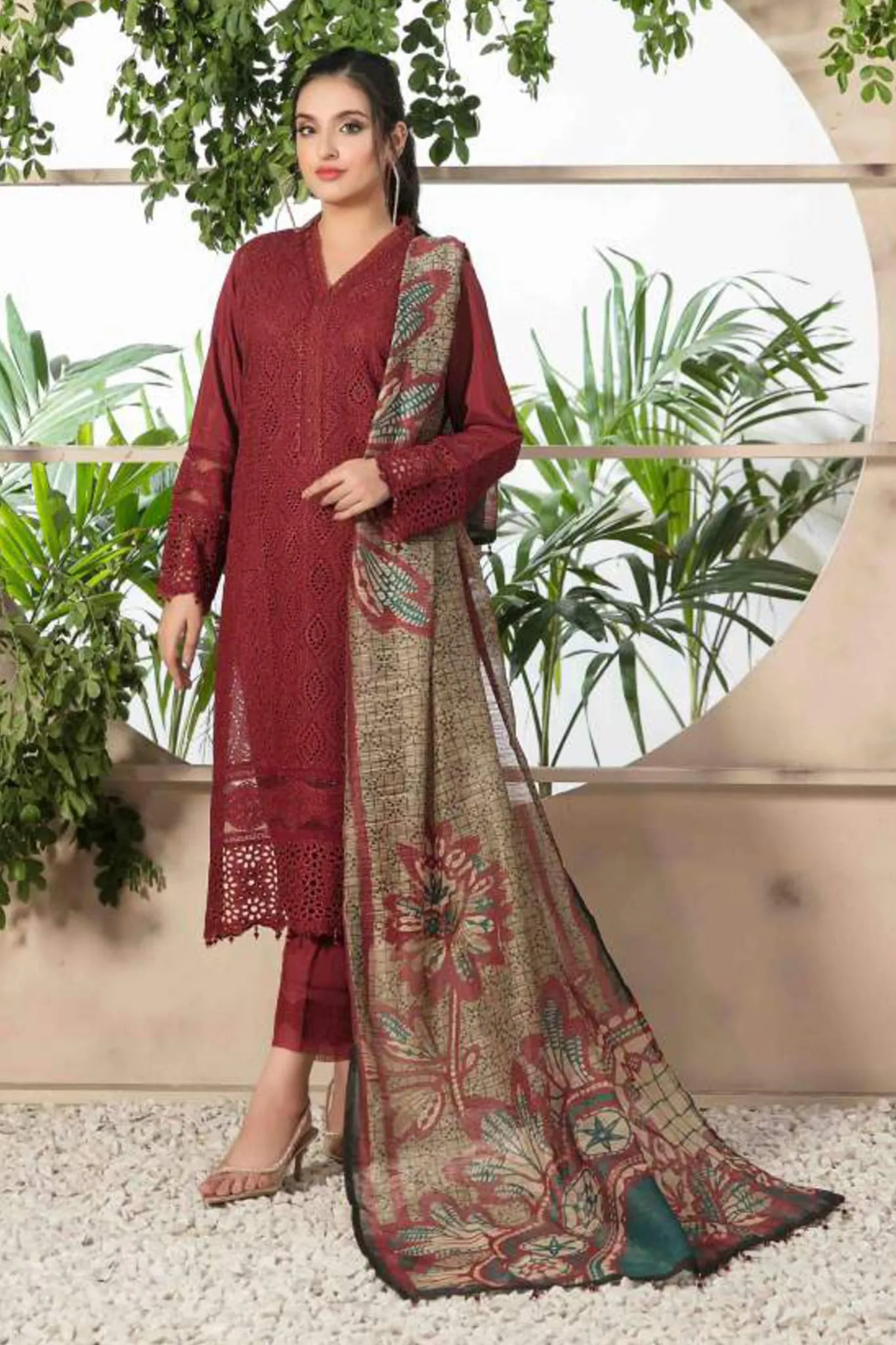 Ayra by Tawakkal Stitched 3 Piece Viscose Shiffli Collection'2022-A-7577