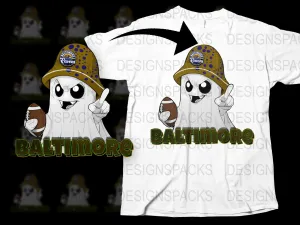 Baltimore Ravens Ghost Cartoon Graphic Png Digital Download