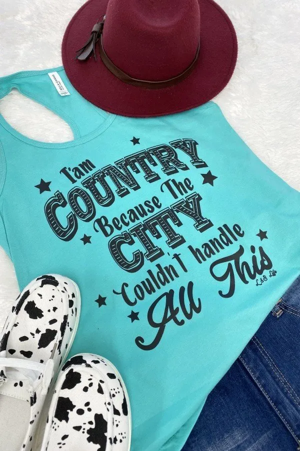 BC TANK I AM COUNTRY - TURQ