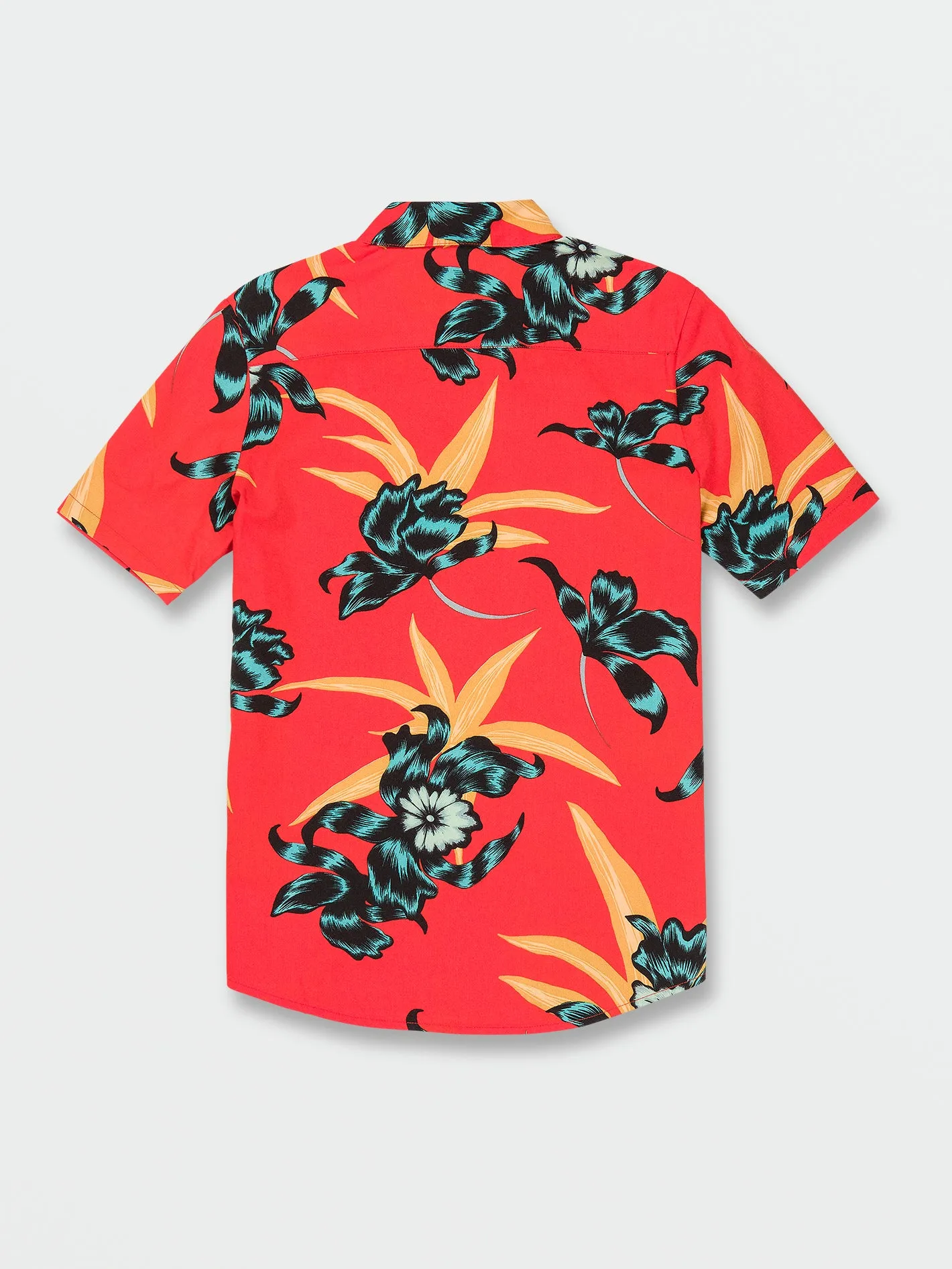 Big Boys Island Time Short Sleeve Shirt - Red Orange