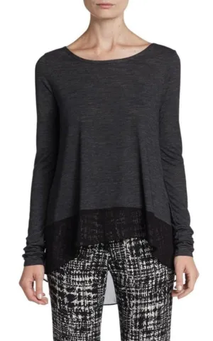 Black Lane Contrast Hem Top