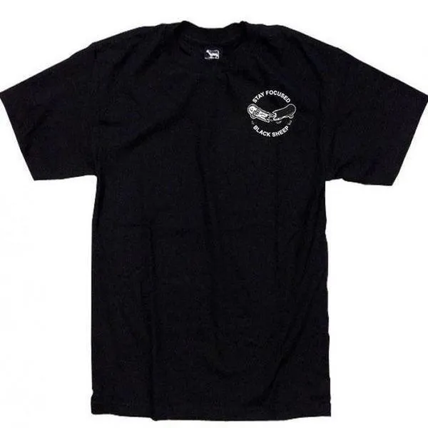 Black Sheep Stay Focused Tee Black