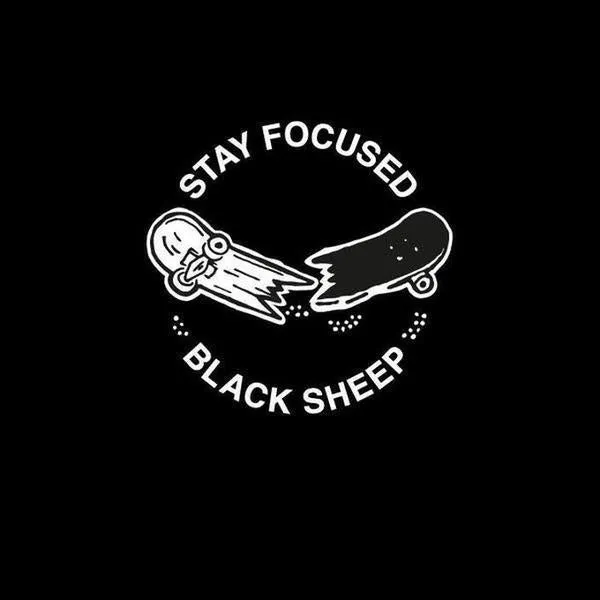 Black Sheep Stay Focused Tee Black