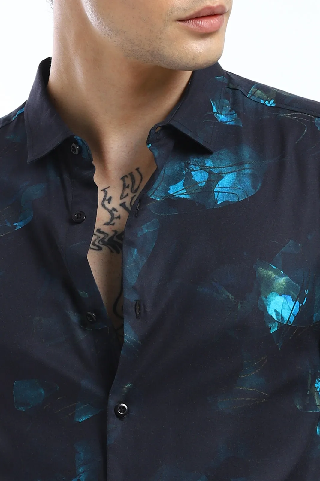 Blue Orchid Full Sleeve Printed Shirt