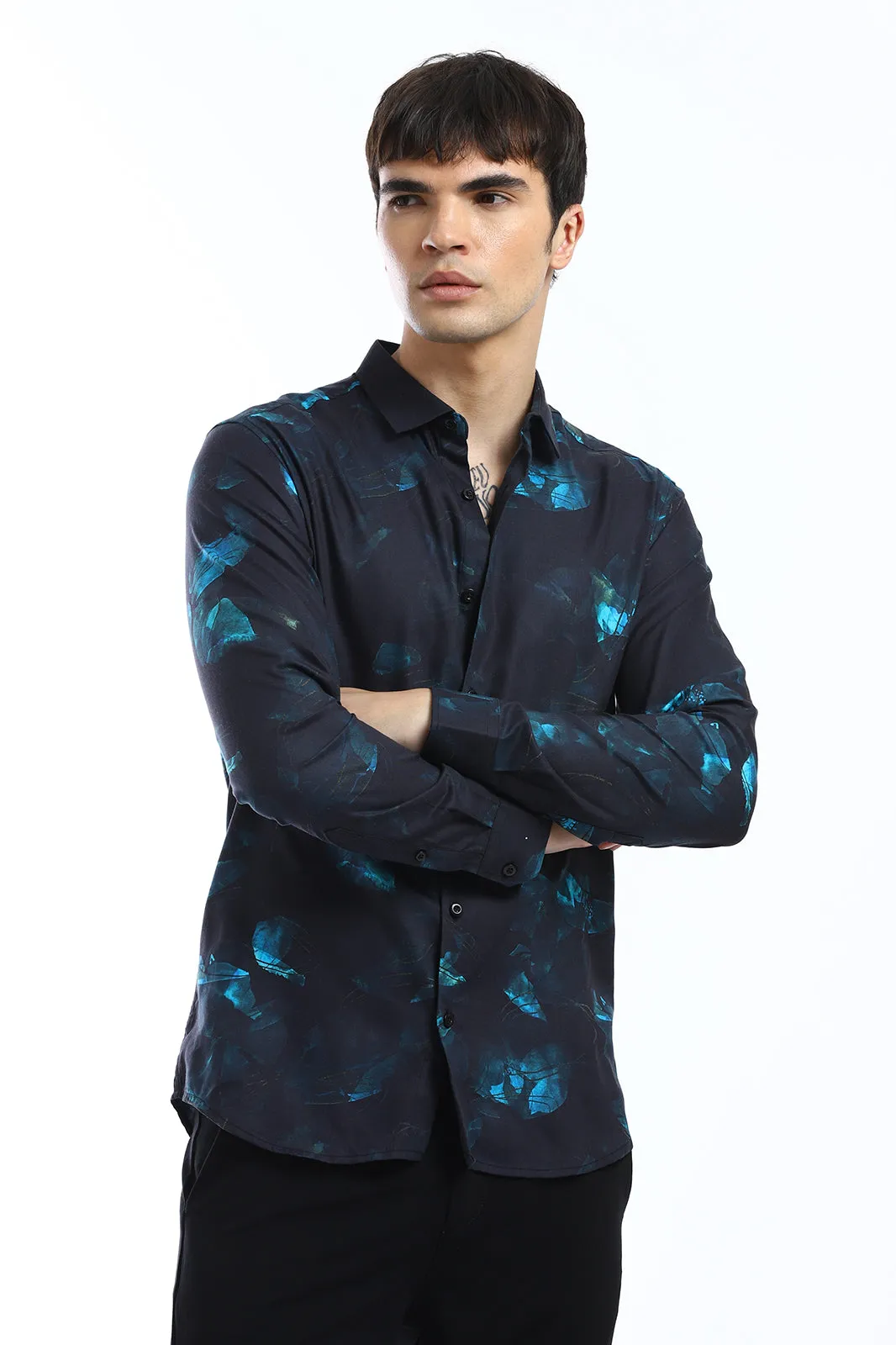 Blue Orchid Full Sleeve Printed Shirt