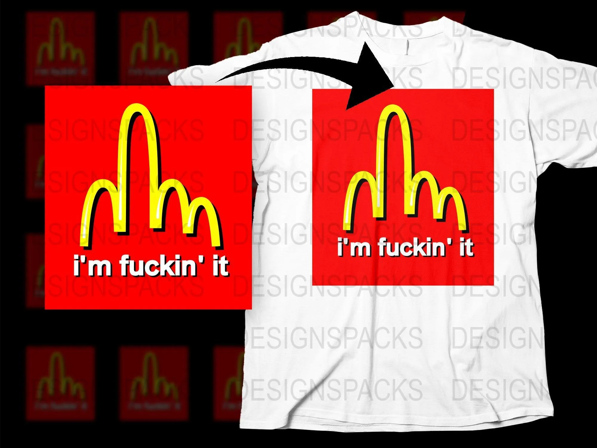 Bold Statement Graphic I'm Fuckin' It Png Digital Download