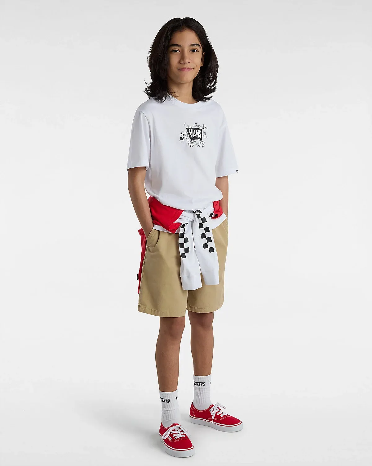 Boys Skeleton T-Shirt in White