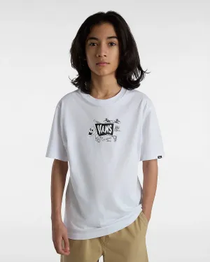 Boys Skeleton T-Shirt in White