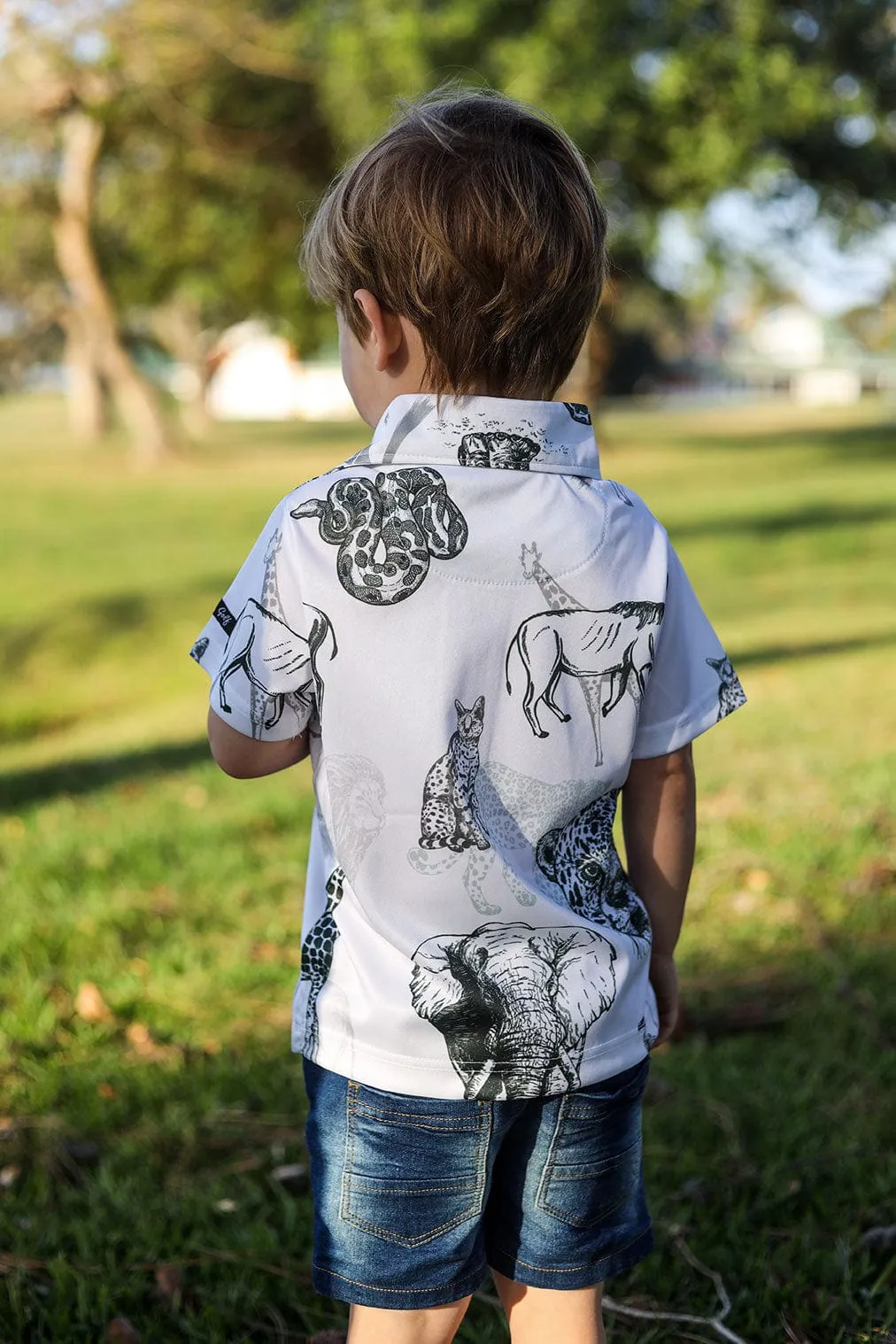 CA JNR Funky Golf Shirt | Wild Animals