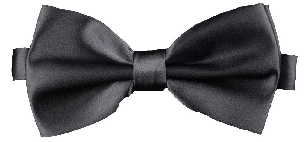 Carbon Grey [Silky Smooth] - Bow Tie and Pocket Square Matching Set