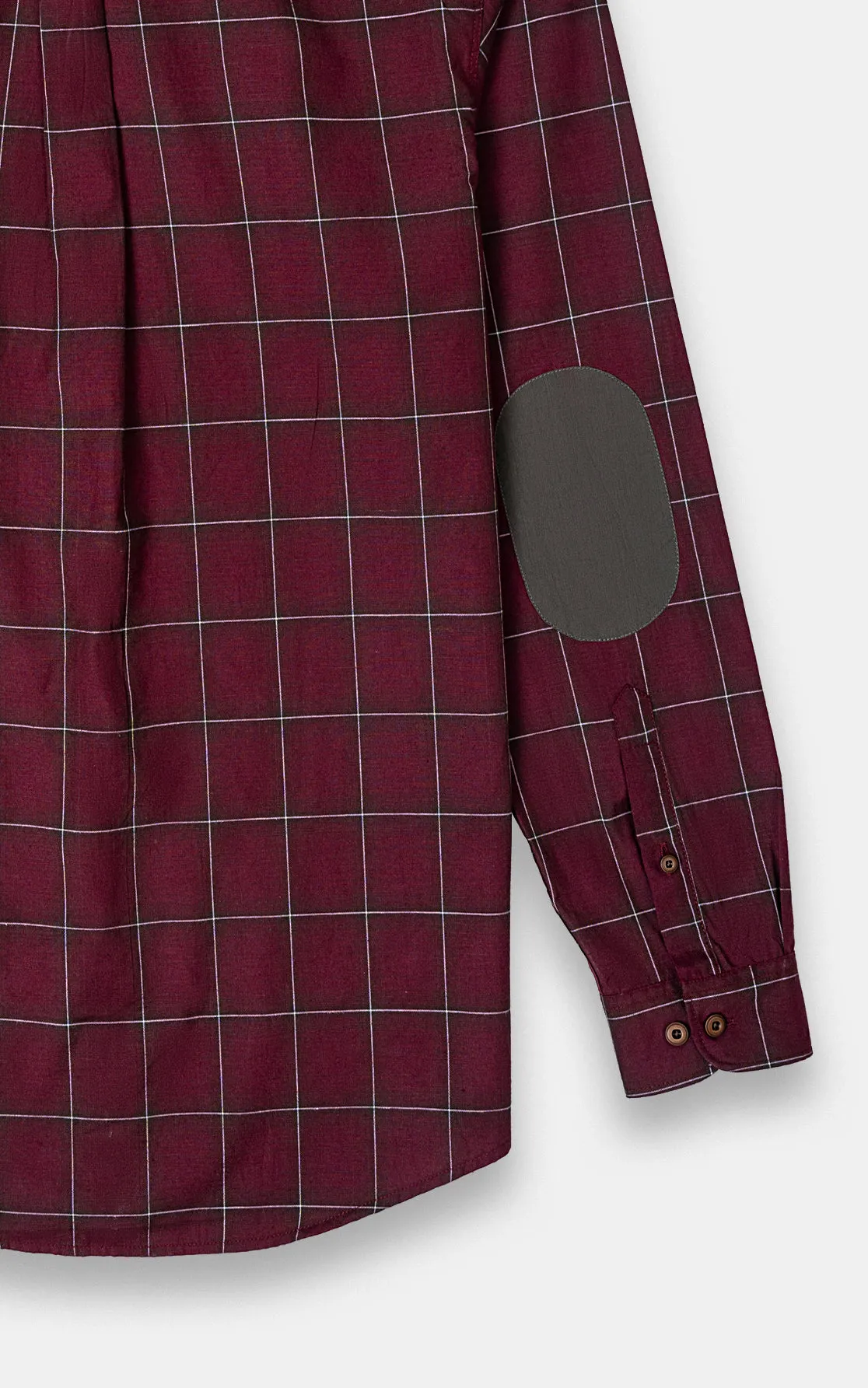 CASSUAL SHIRT MAROON CHECK