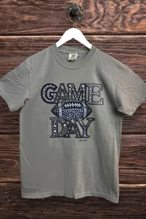 CC DTF RHINESTONE FOOTBALL GAME DAY - GREY