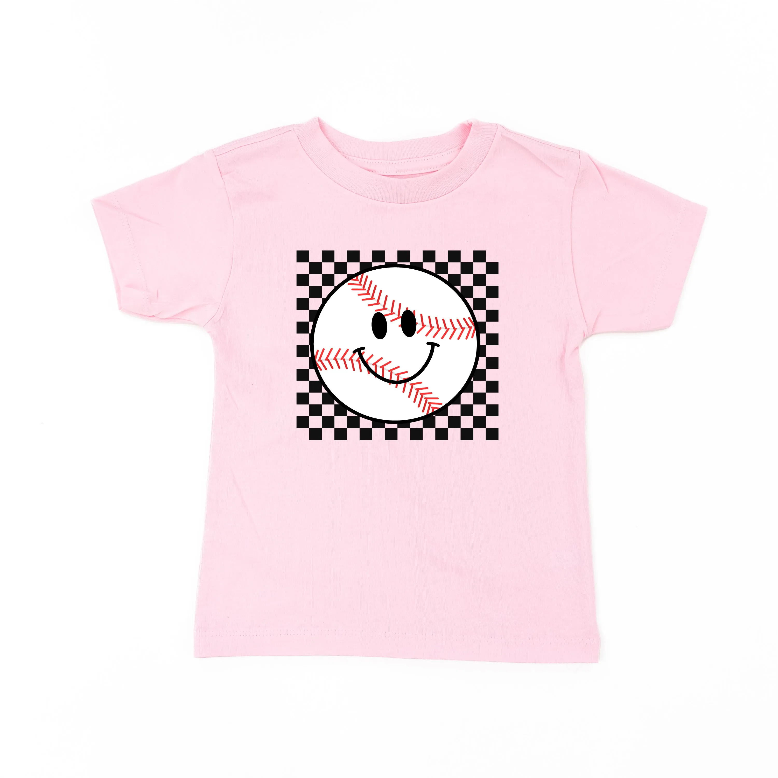 Checkers Smiley - Baseball - Short Sleeve Child Shirt