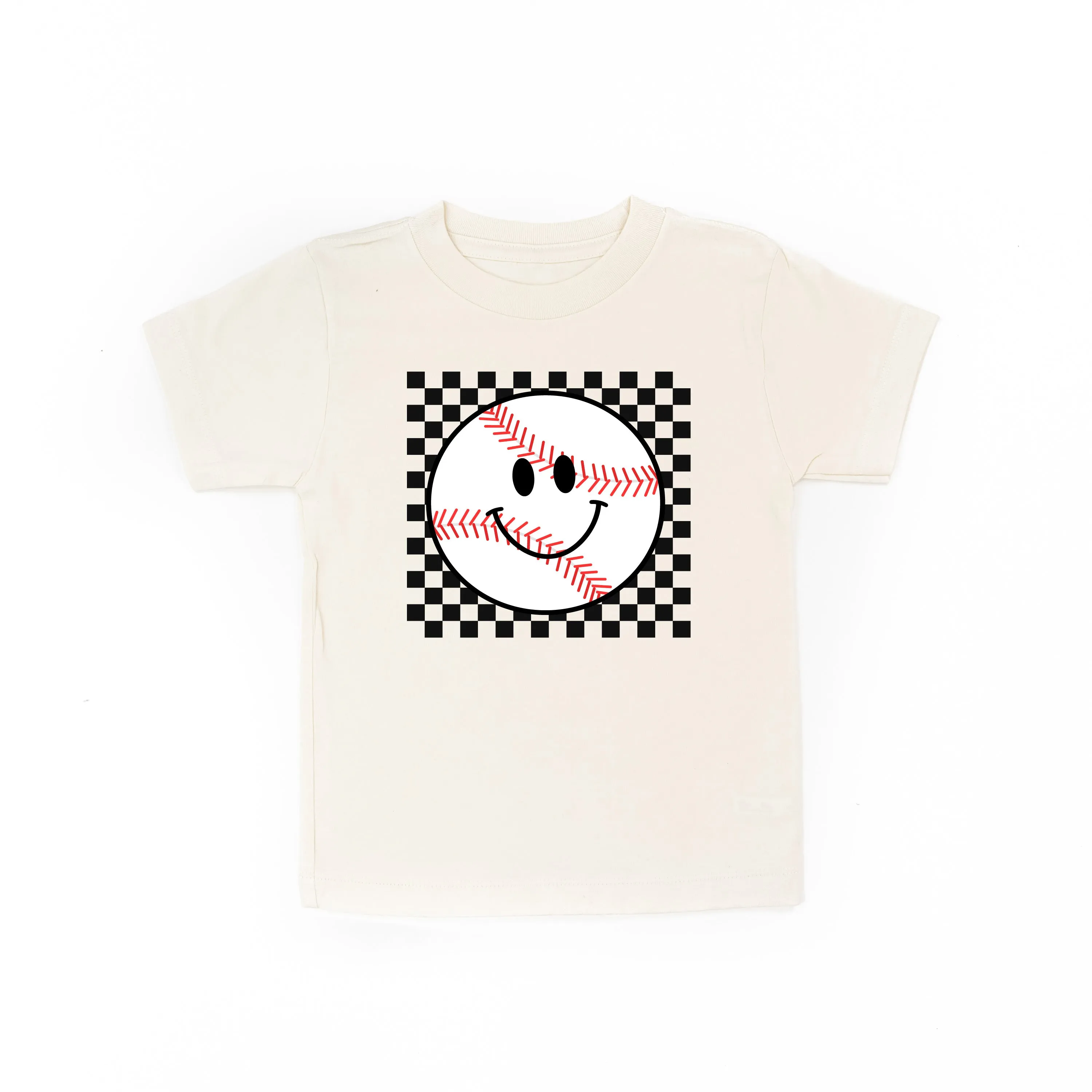 Checkers Smiley - Baseball - Short Sleeve Child Shirt