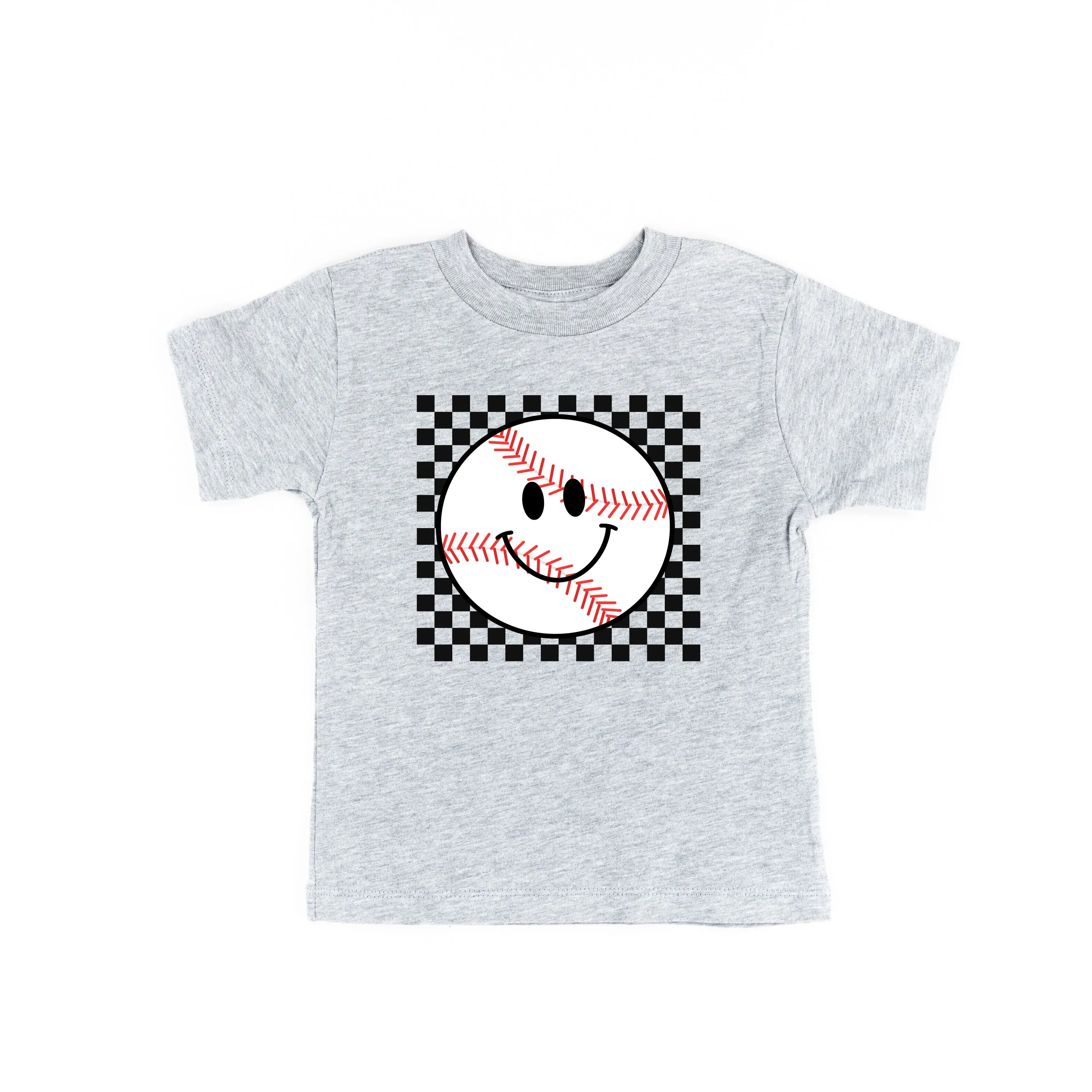 Checkers Smiley - Baseball - Short Sleeve Child Shirt