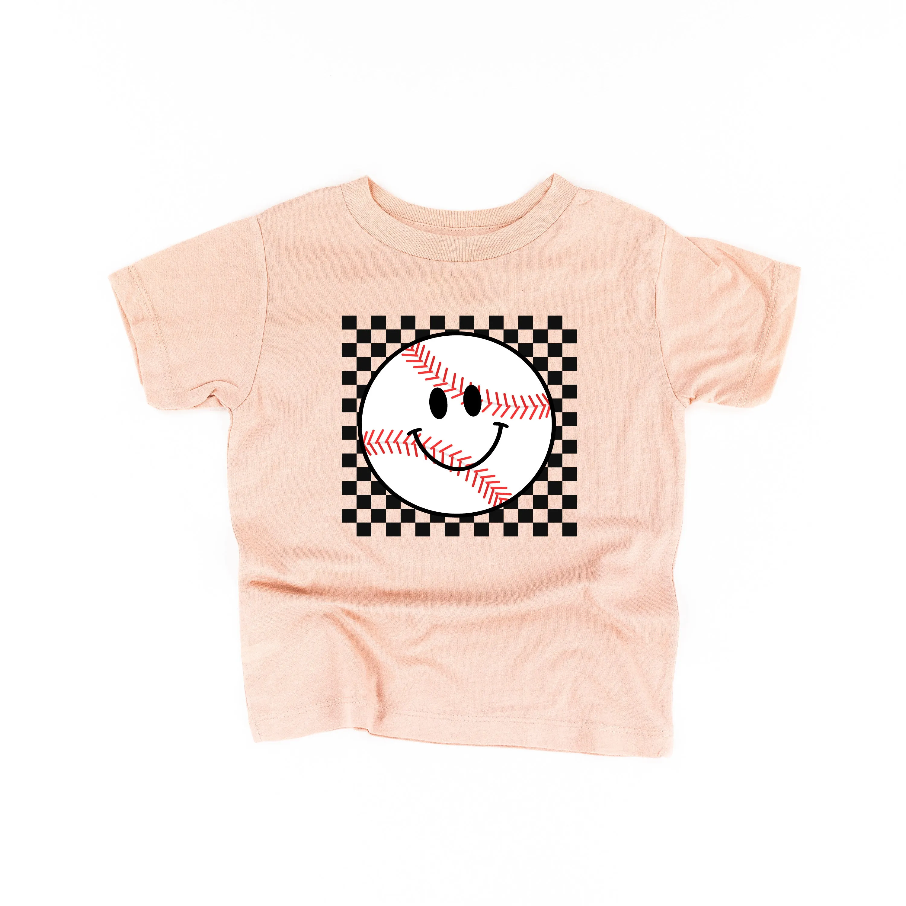 Checkers Smiley - Baseball - Short Sleeve Child Shirt