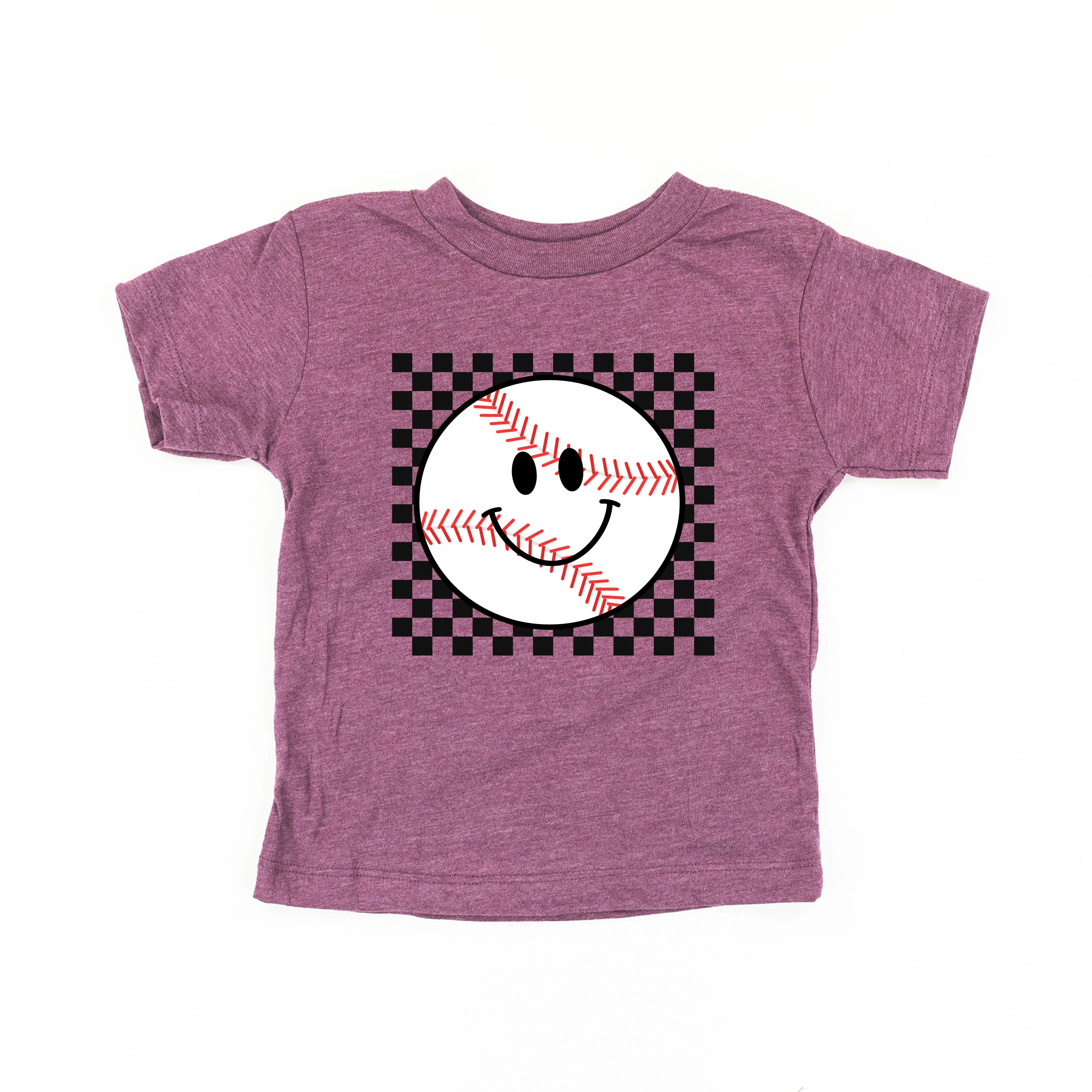 Checkers Smiley - Baseball - Short Sleeve Child Shirt