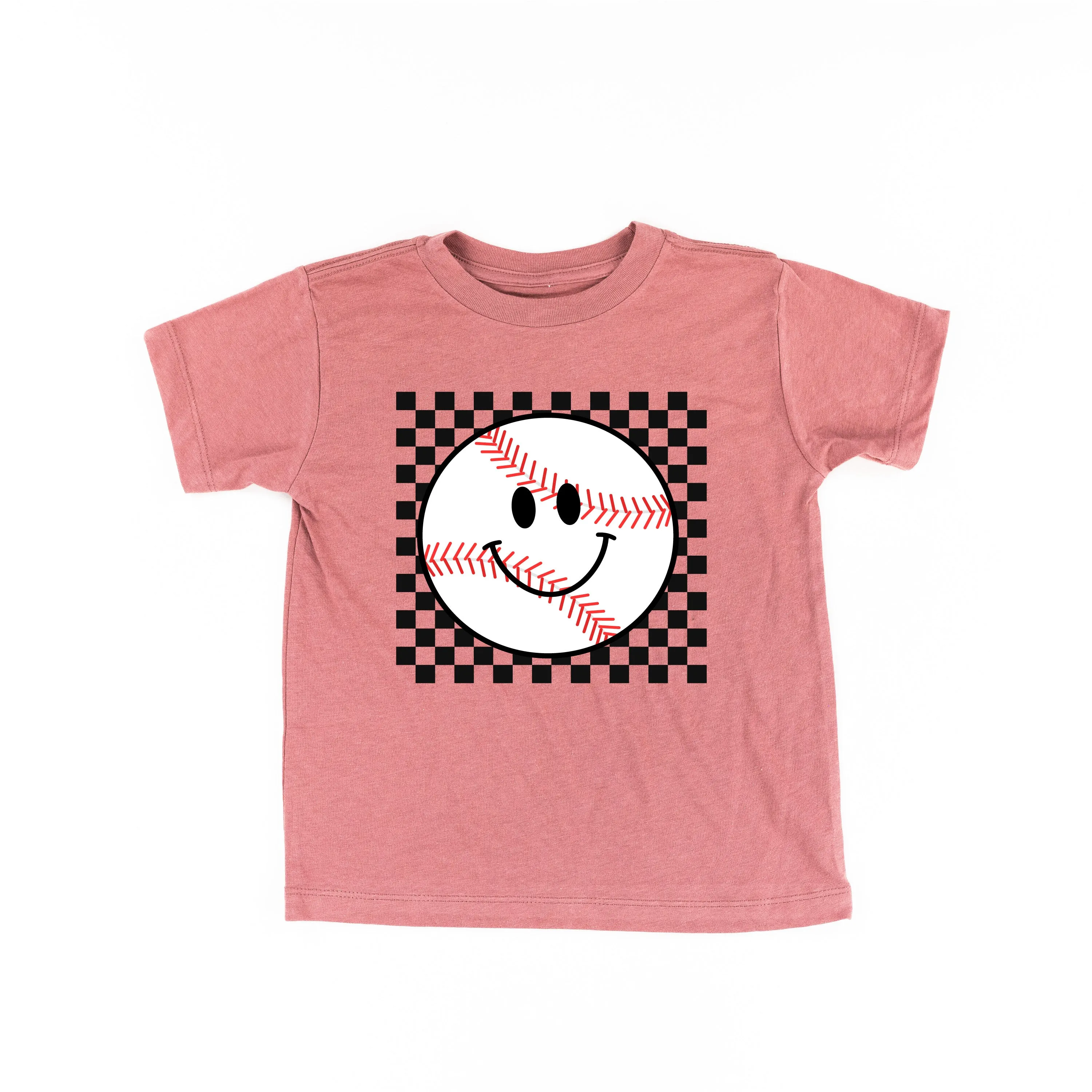 Checkers Smiley - Baseball - Short Sleeve Child Shirt