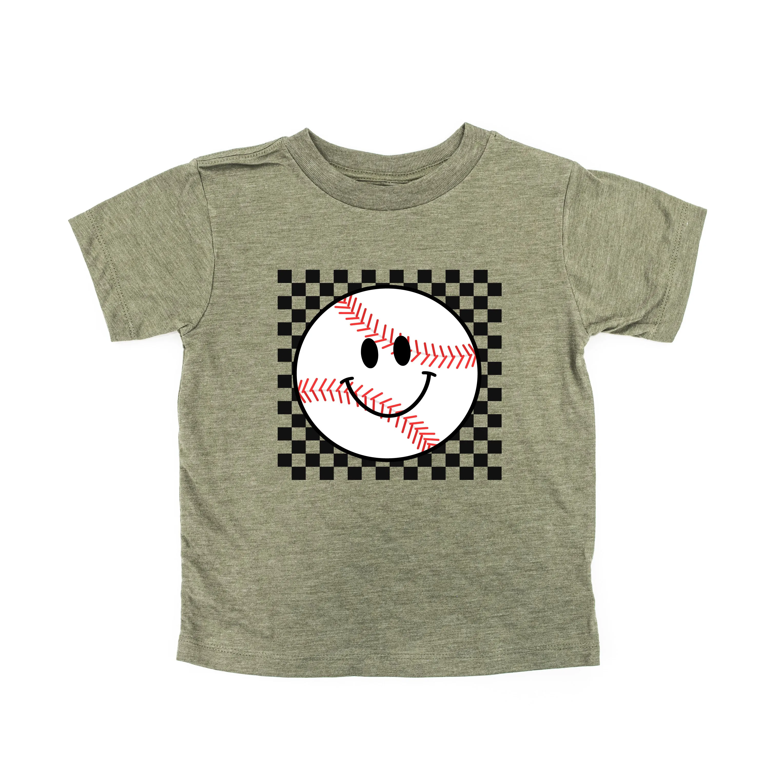 Checkers Smiley - Baseball - Short Sleeve Child Shirt