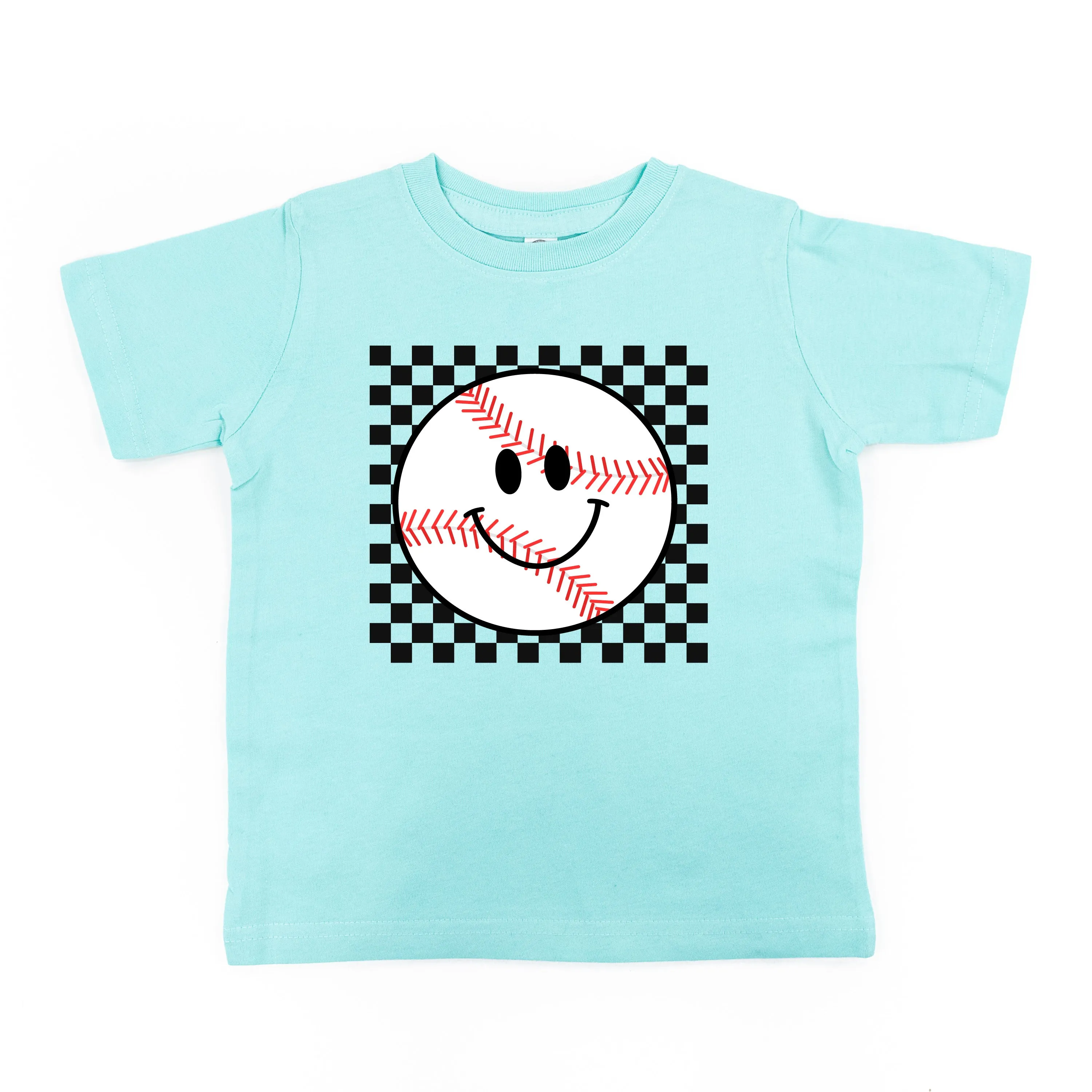 Checkers Smiley - Baseball - Short Sleeve Child Shirt