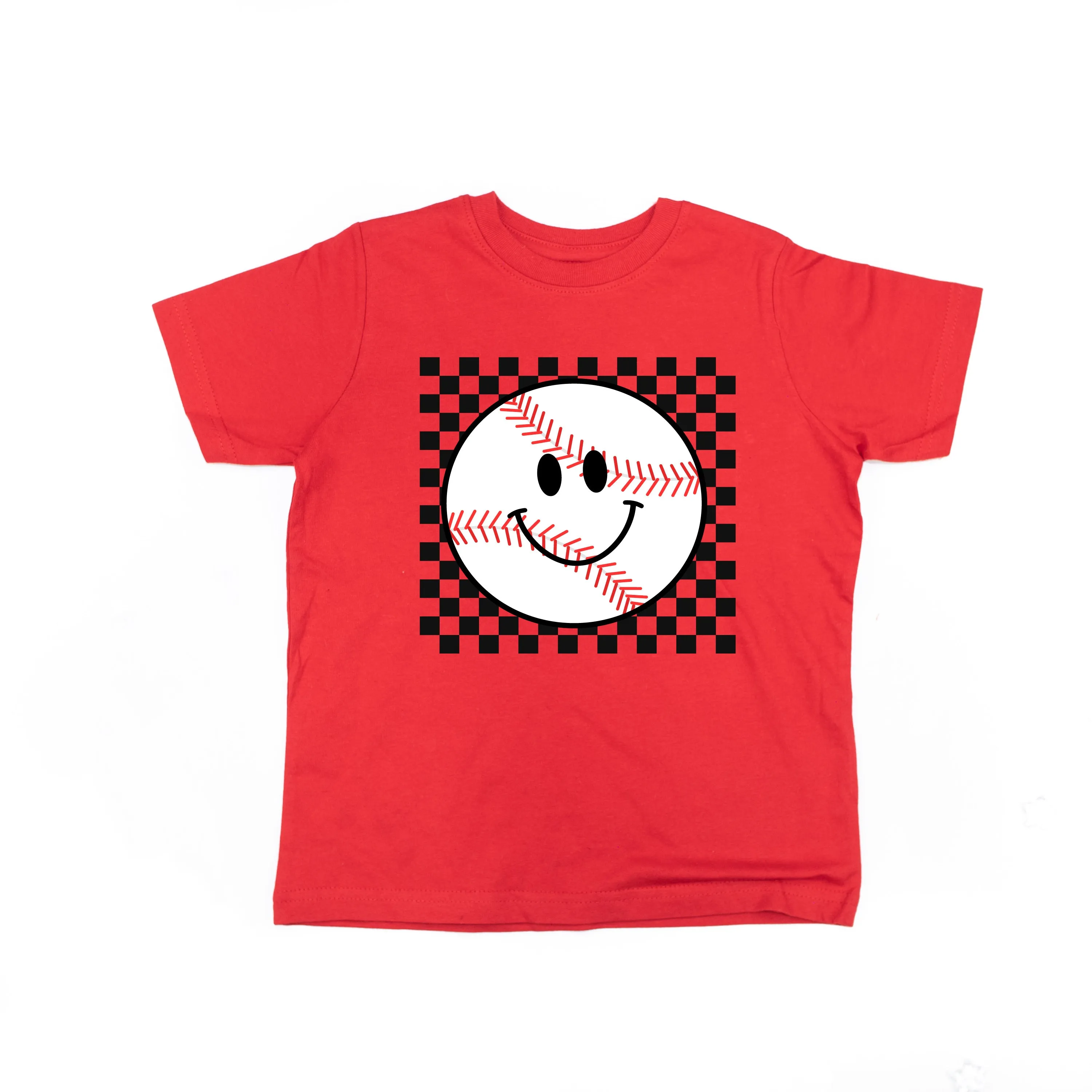 Checkers Smiley - Baseball - Short Sleeve Child Shirt