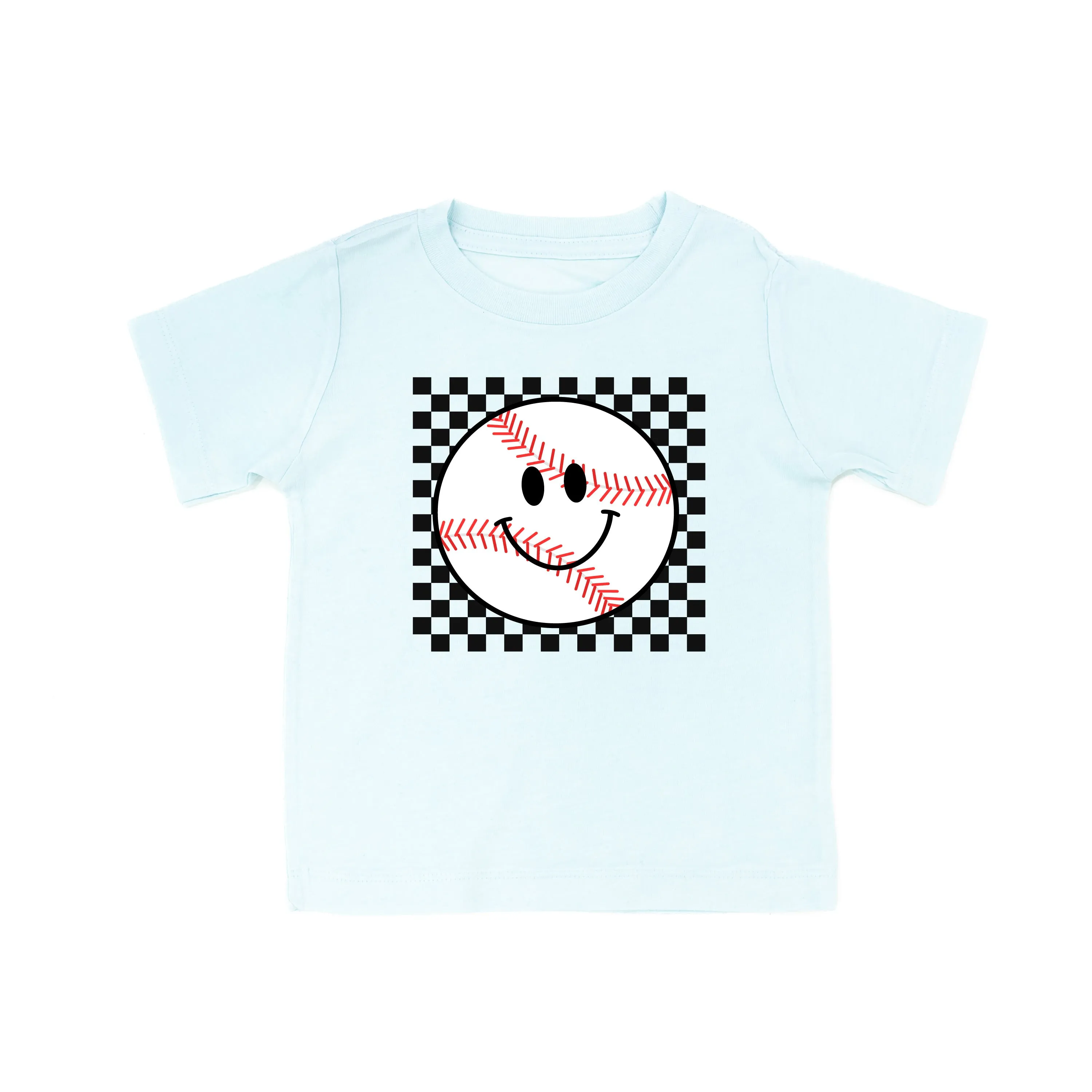 Checkers Smiley - Baseball - Short Sleeve Child Shirt