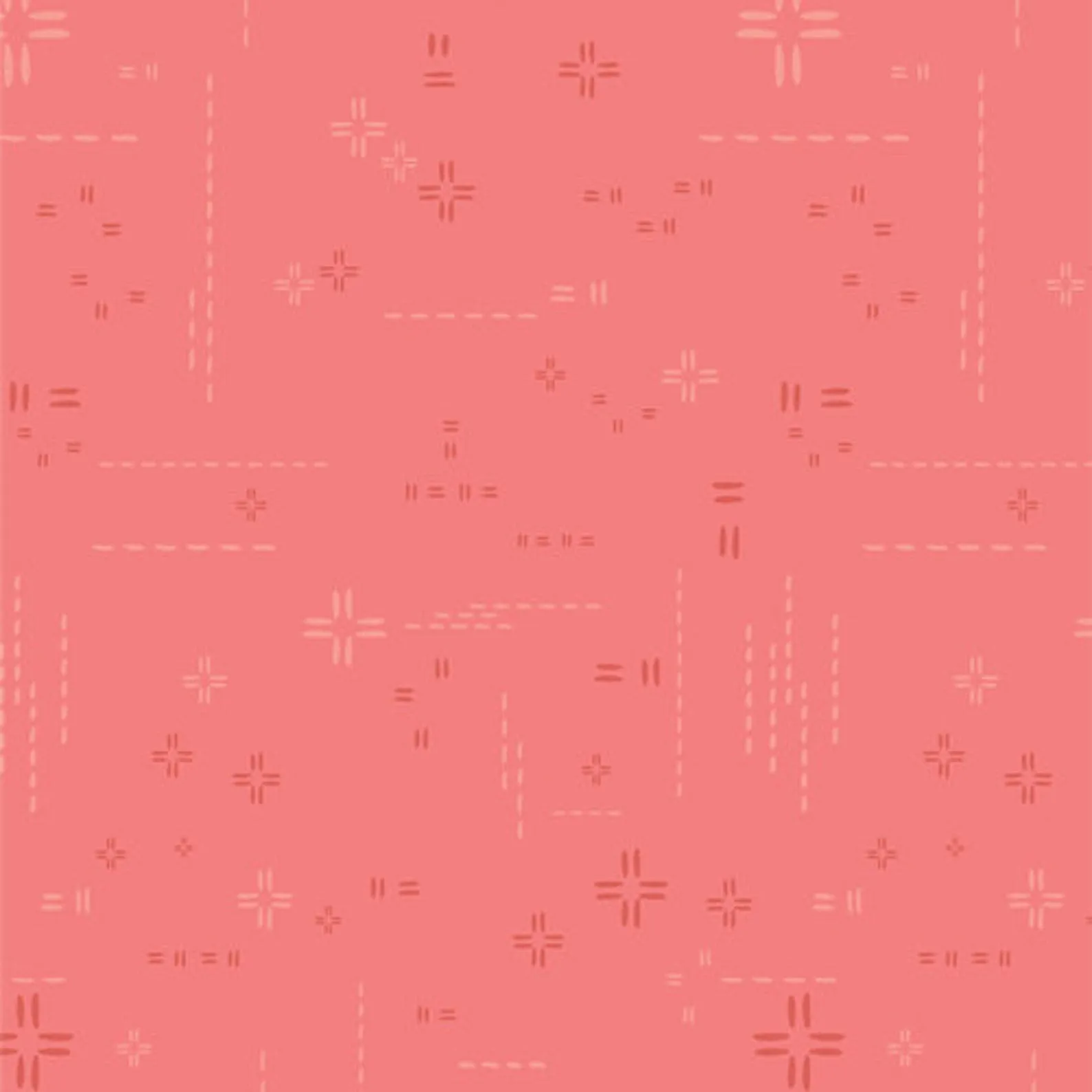 Coral Rose - Decostitch Elements - Quilting Cotton- 1/2 Meter