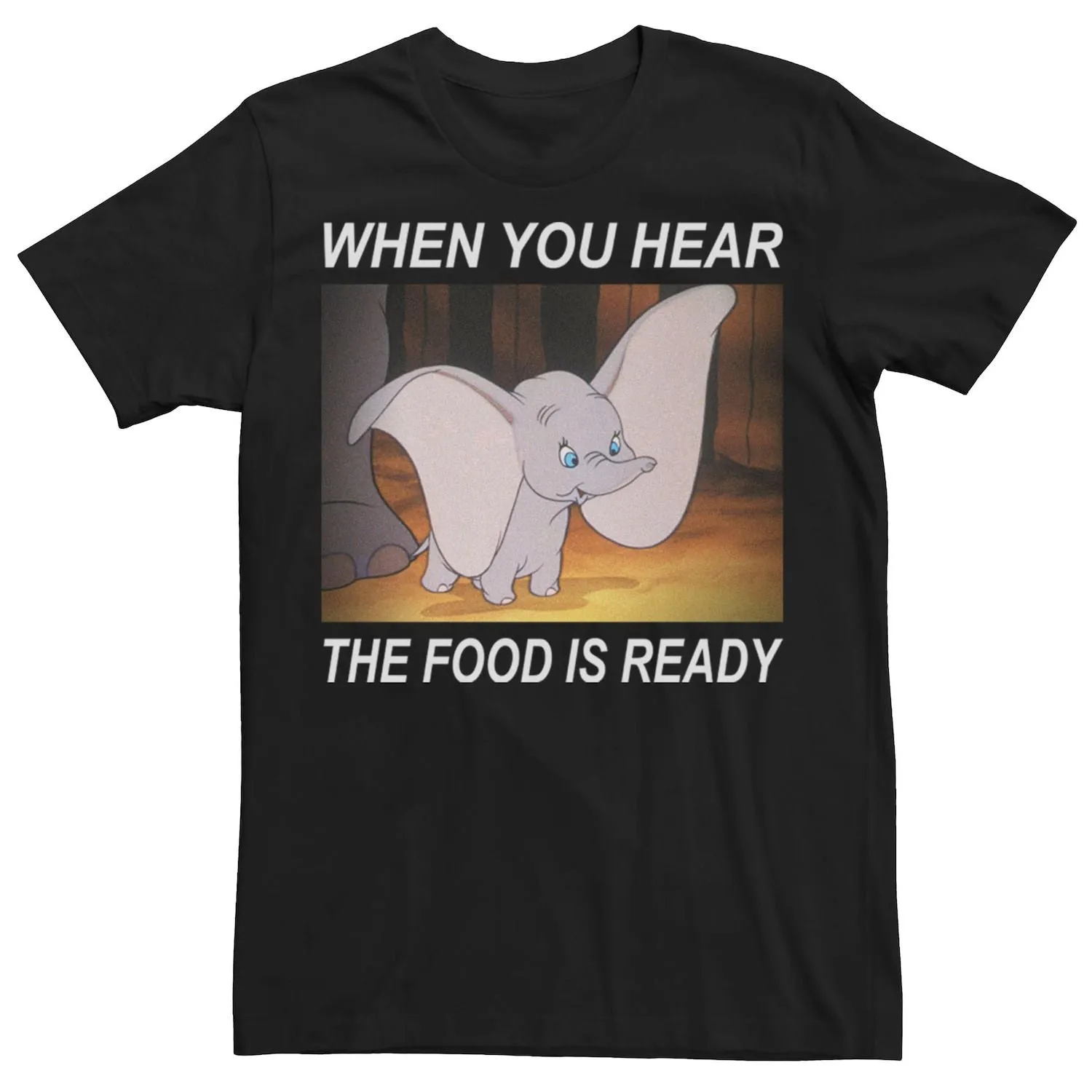 Disney Men's Dumbo When You Hear The Food Is Ready T-Shirt