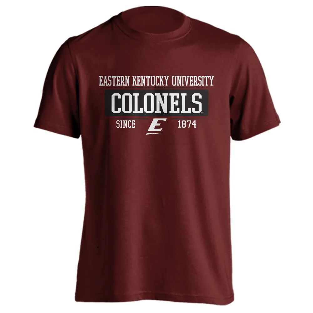 Eastern Kentucky University EKU Colonels Since 1874 Bar Mascot Tee T-Shirt