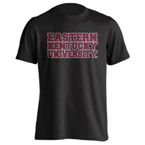 Eastern Kentucky University EKU Colonels Stacked Block School Name Tee T-Shirt