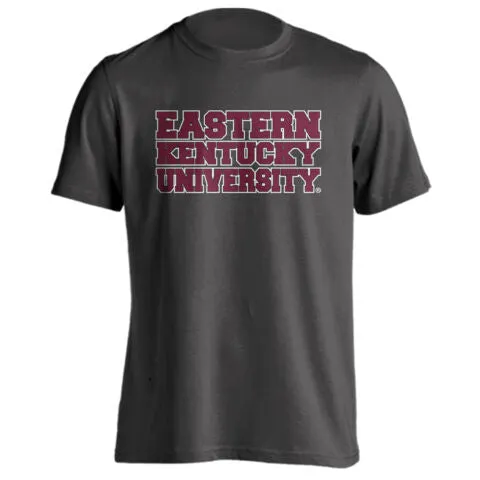 Eastern Kentucky University EKU Colonels Stacked Block School Name Tee T-Shirt