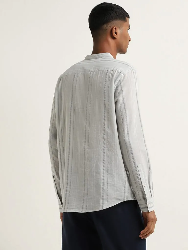 ETA Grey Striped Resort Fit Shirt