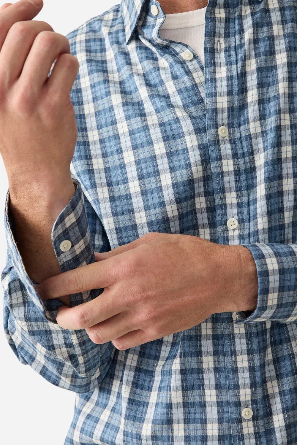 Faherty The Movement Shirt Seaside Blue Plaid