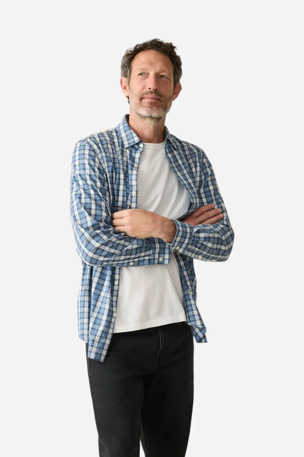 Faherty The Movement Shirt Seaside Blue Plaid