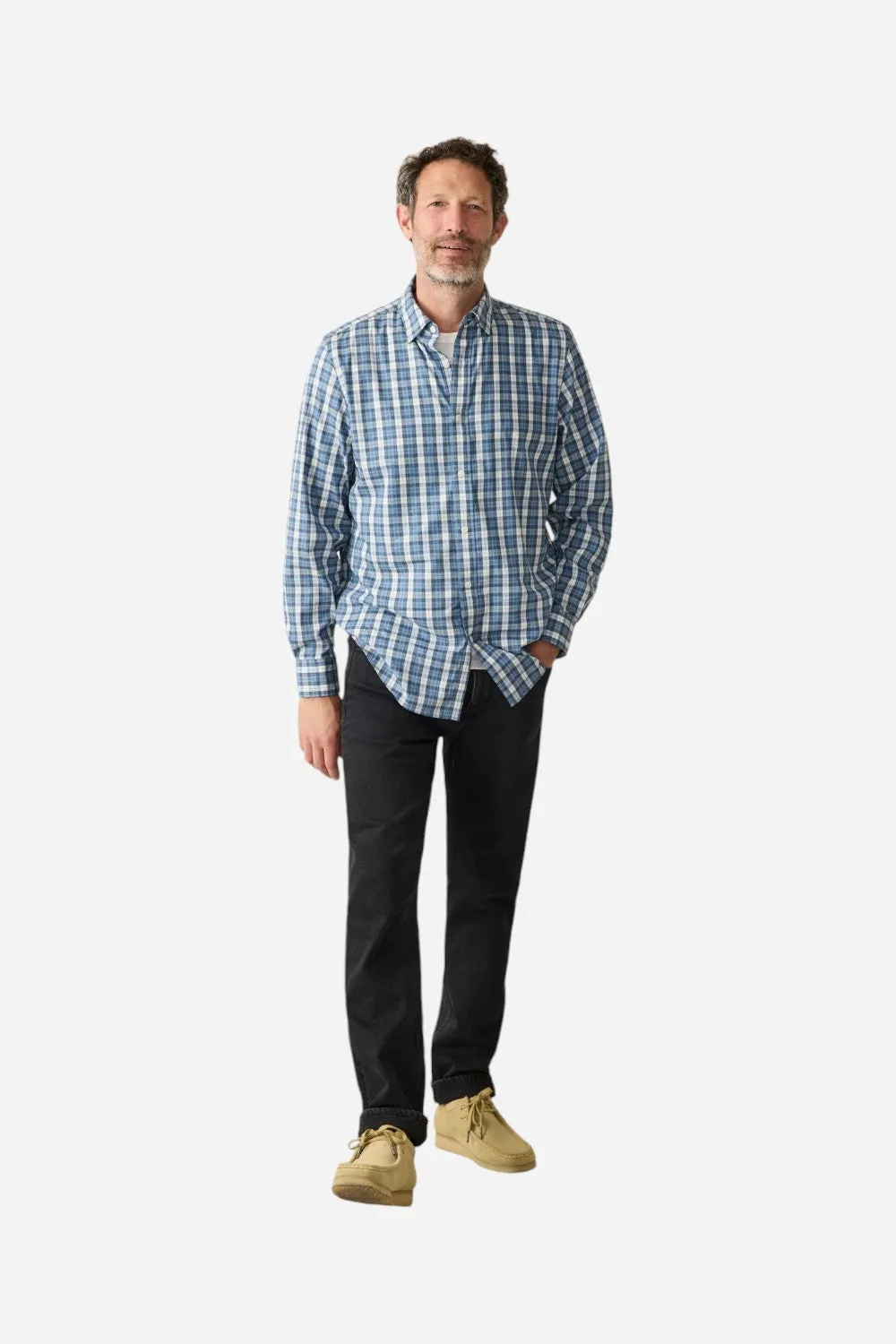 Faherty The Movement Shirt Seaside Blue Plaid