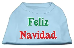 Feliz Navidad Screen Print Shirts Baby Blue M (12)