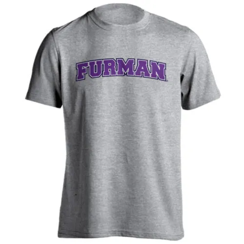 Furman University FU Paladins Arched Text School Name Short Sleeve T-shirt Tee