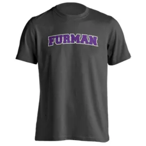 Furman University FU Paladins Arched Text School Name Short Sleeve T-shirt Tee